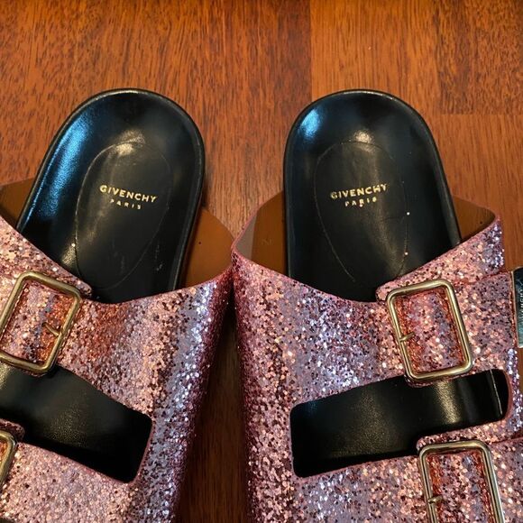 Givenchy Swiss glitter Double Buckle Sandals- Birkenstocks - Picture 8 of 9